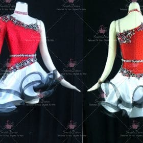 Affordable Juvenile Sparkling Latin Dance Wear Swing Dance Clothes LD-SG2446