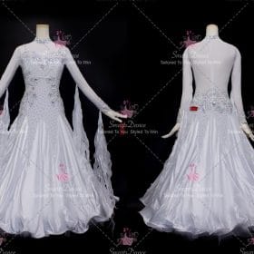 Affordable White Juvenile Ballroom Dance Dress Skirt BD-SG3459