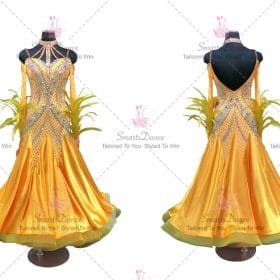 Affordable Yellow Girls Ballroom Dance Dress Skirt BD-SG3480