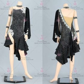 Applique Girls Latin Dress Salsa Tango Dance Gowns LD-SG2138