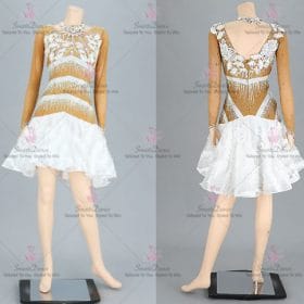 Applique Juvenile Latin Dress Swing Samba Dance Clothing LD-SG2153