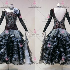 Applique Rhinestones Dance Dresses Short Dance Costumes Performance BD-SG4221