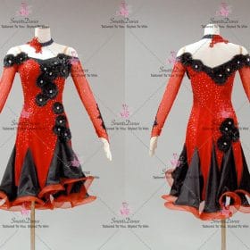 Applique Rhinestones High School Dance Dresses Ballroom Dance Costumes BD-SG4251