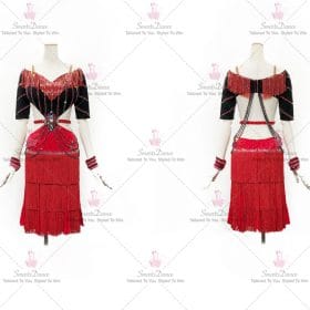 Beads Flower Latin Dress Chacha Dance Gown Costumes LD-SG1960