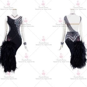 Beads Flower Latin Dress Rhythm Dance Gown Costumes LD-SG1925