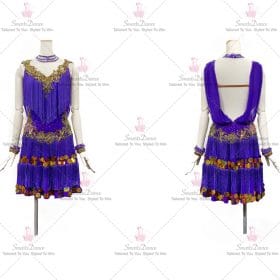 Beads Flower Latin Dress Rumba Dance Gown Costumes LD-SG1930