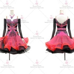 Beads Flower Latin Dress Tango Dance Gown Costumes LD-SG1955
