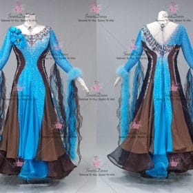 Black And Blue Modern Ballroom Costumes For Dance BD-SG4316