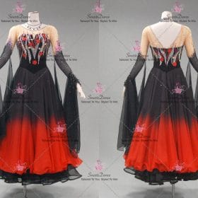 Black And Green Dancer Dresses Womens Dance Costumes Ballroom Standard Skirt BD-SG4354