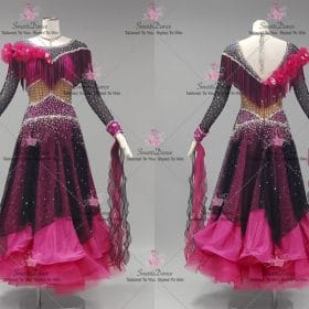 Black And Orange Praise Dance Dresses Competition Dance Costume Ballroom Smooth Clothing BD-SG4343