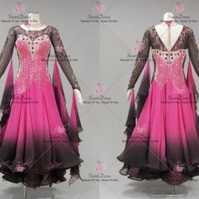 Black And Pink Formal Ballroom Smooth Dance Performance Costumes BD-SG4287
