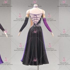 Black And Purple Applique Fashion Latin Dance Dresses Rhythm Wear LD-SG2316