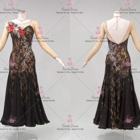 Black And Red Applique Sparkling Latin Dance Dresses Paso Doble Costumes LD-SG2301