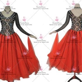 Black And Red Ballroom Dance Costumes Dresses For Homecoming Dance BD-SG4009