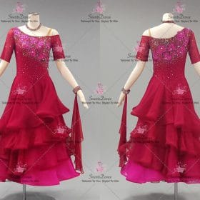 Black And Red Dance Dress Costume Competitive Dancing Costumes Ballroom Standard Wear BD-SG4338
