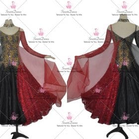 Black And Red Dancing Dresses Contemporary Dance Dress BD-SG4018