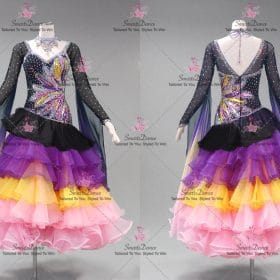 Black And Red Teen Dance Dresses Dancing Costumes Ballroom Wear BD-SG4352