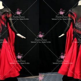 Black And Red Waltz Competitive Dance Costumes Prom Dance Dresses BD-SG4568