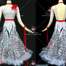 Black And White Waltz Competitive Dancing Costumes Dance Dress Costume BD-SG4562