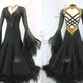 Black Ballroom Smooth Competition Dress Tango BD-SG3619