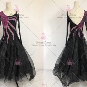 Black Ballroom Smooth Competition Dress Waltz BD-SG3597