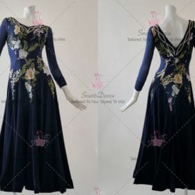 Black Ballroom Smooth Dress Waltz Dancesport Gowns BD-SG3687