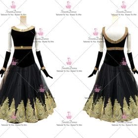 Black Competition Dance Costumes Dance Dresses Short BD-SG3970