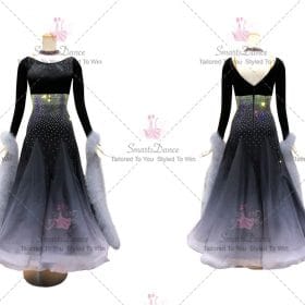 Black Discount Hand-Tailored Wedding Ballroom Dancesport Wear BD-SG3952