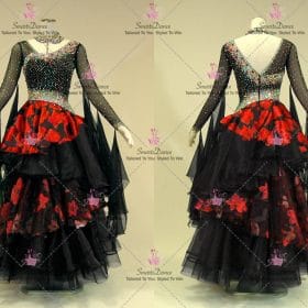 Black Tailored Dancing Dresses Outfits BD-SG4164