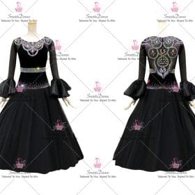 Black Womens Dance Costumes Ballroom Dancing Dresses BD-SG3984