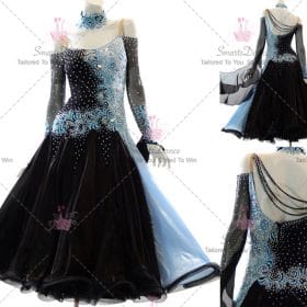 Black and Blue Affordable Tailored Fashion Ballroom Dancesport Skirt BD-SG3947