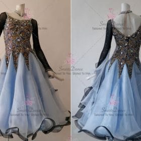 Black and Blue Ballroom Smooth Dress Swing Dancer Gowns BD-SG3659