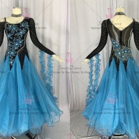 Black and Blue Ballroom Standard Competition Dress Viennese Waltz BD-SG3580