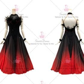 Black and Red Discount Made-To-Measure Modern Ballroom Practice Costumes BD-SG3958