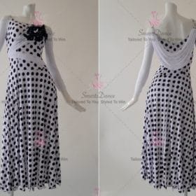 Black and White Ballroom Competition Dress Tango Dance Skirt BD-SG3685