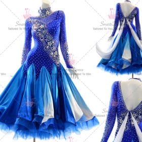 Blue Affordable Made-To-Measure Harmony Ballroom Dance Clothing BD-SG3950