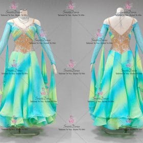 Blue And Green Wedding Ballroom Standard Ballroom Dance Dresses BD-SG4262