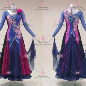 Blue And Purple Professional Ballroom Competition Dance Dress Costumes BD-SG4301