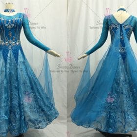 Blue Ballroom Standard Competition Dress Viennese Waltz BD-SG3616