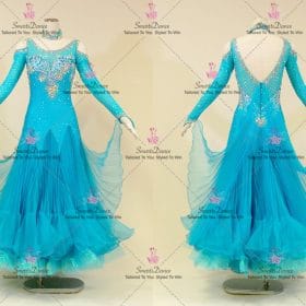 Blue Bespoke Dance Costumes Performance Wear BD-SG4189