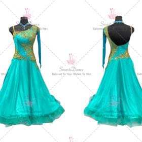 Blue Cheap Custom Made Contemporary Ballroom Dancesport Clothing BD-SG3957
