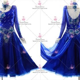Blue Competition Dance Costumes Dance Dresses Short BD-SG4002