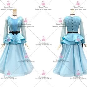 Blue Competitive Dance Costumes Ballroom Dance Dress BD-SG3974