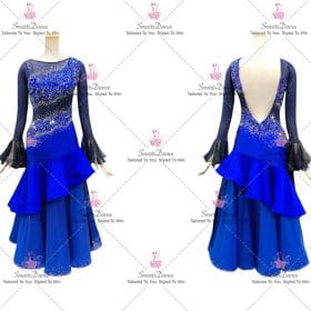 Blue Dance Costumes Competition Middle School Dance Dresses BD-SG3972