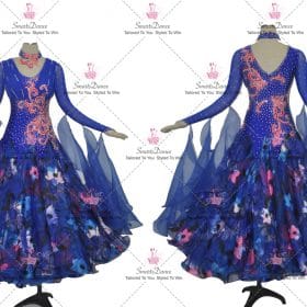 Blue Dance Dresses Christmas Dance Dresses BD-SG4017