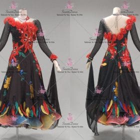 Blue Dance Dresses Short Dance Costumes Performance Ballroom Competition Gowns BD-SG4349