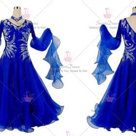 Blue Discount Made-To-Measure Modern Ballroom Dancer Outfits BD-SG3934
