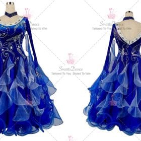 Blue Discount Personalize Professional Ballroom Dancer Skirt BD-SG3919