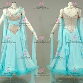 Blue Dresses For Dances Dance Dress Costume Ballroom Standard Skirt BD-SG4382