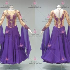 Blue Dresses For Dancing Custom Dance Costumes Ballroom Smooth Gowns BD-SG4335